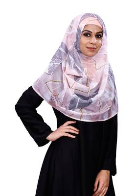 Women'S Multi Color Free Size Printed Silk Scarf Hijab 3