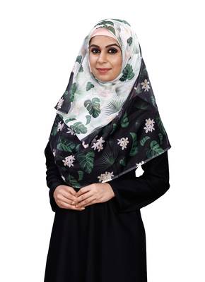 Women'S Free Size Printed Tibetian Silk Scarf Hijab 1