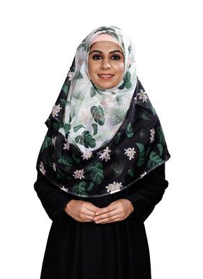Women'S Free Size Printed Tibetian Silk Scarf Hijab 2