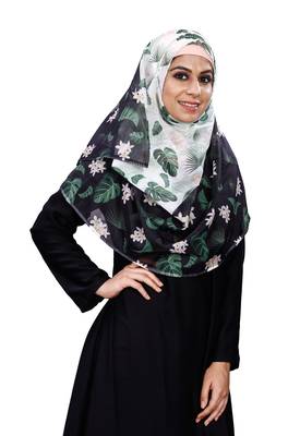 Women'S Free Size Printed Tibetian Silk Scarf Hijab 3