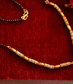 Designer diamond Studded classic Gold Plated Necklace Mangalsutra