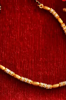 Designer diamond Studded classic Gold Plated Necklace Mangalsutra