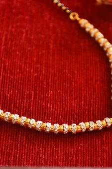 Designer diamond Studded classic Gold Plated Necklace Mangalsutra
