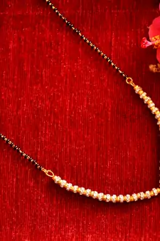 Designer diamond Studded classic Gold Plated Necklace Mangalsutra
