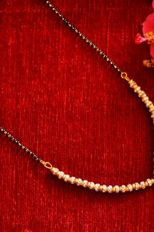Designer diamond Studded classic Gold Plated Necklace Mangalsutra