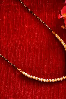 Designer diamond Studded classic Gold Plated Necklace Mangalsutra