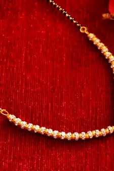 Designer diamond Studded classic Gold Plated Necklace Mangalsutra
