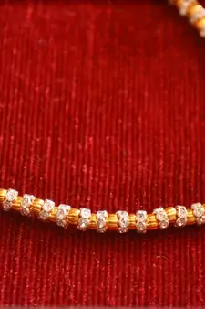 Designer diamond Studded classic Gold Plated Necklace Mangalsutra