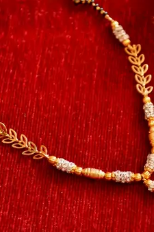 Designer diamond Studded classic Gold Plated Necklace Mangalsutra