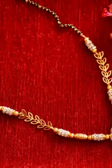Designer diamond Studded classic Gold Plated Necklace Mangalsutra