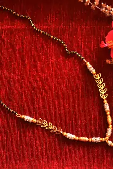 Designer diamond Studded classic Gold Plated Necklace Mangalsutra