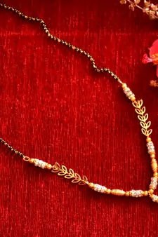 Designer diamond Studded classic Gold Plated Necklace Mangalsutra