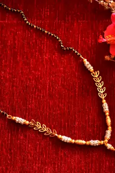 Designer diamond Studded classic Gold Plated Necklace Mangalsutra