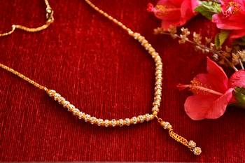  Designer diamond Studded classic Simple Gold Plated Necklace  1