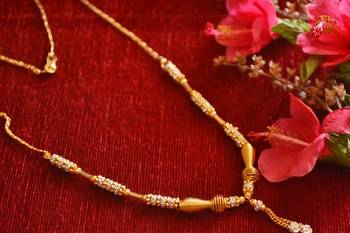  Designer diamond Studded classic Simple Gold Plated Necklace  1