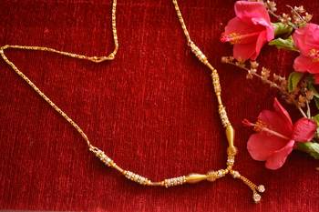  Designer diamond Studded classic Simple Gold Plated Necklace  1