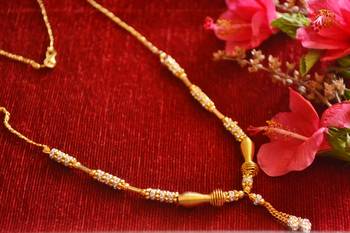  Designer diamond Studded classic Simple Gold Plated Necklace  2