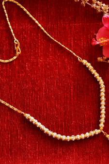  Designer diamond Studded classic Simple Gold Plated Necklace 