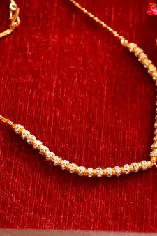  Designer diamond Studded classic Simple Gold Plated Necklace 