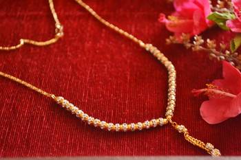  Designer diamond Studded classic Simple Gold Plated Necklace  3