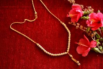  Designer diamond Studded classic Simple Gold Plated Necklace  4