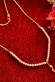  Designer diamond Studded classic Simple Gold Plated Necklace 