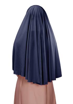 Plain 3 Layer Hijab Style Diamond Georgette Niqab Veil Scarf For Women 4