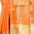 Orange Women  Cotton Blend Zari Work Fancy Banarasi Saree