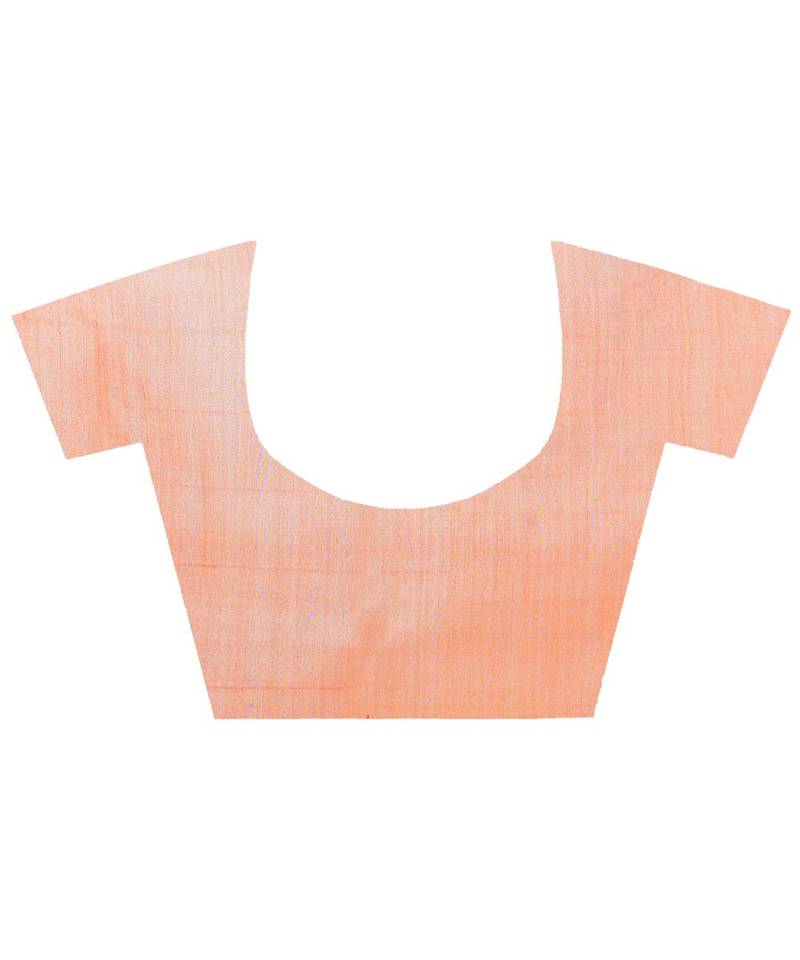 Orange Women  Cotton Blend Zari Work Fancy Banarasi Saree