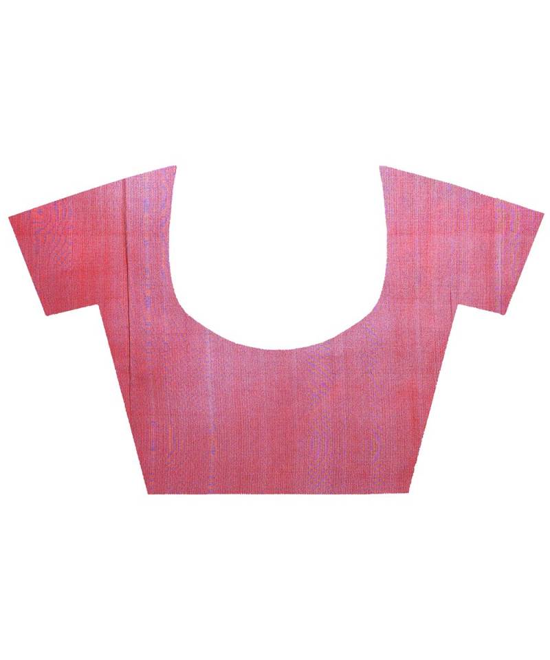 Red Women  Cotton Blend Zari Work Fancy Banarasi Saree