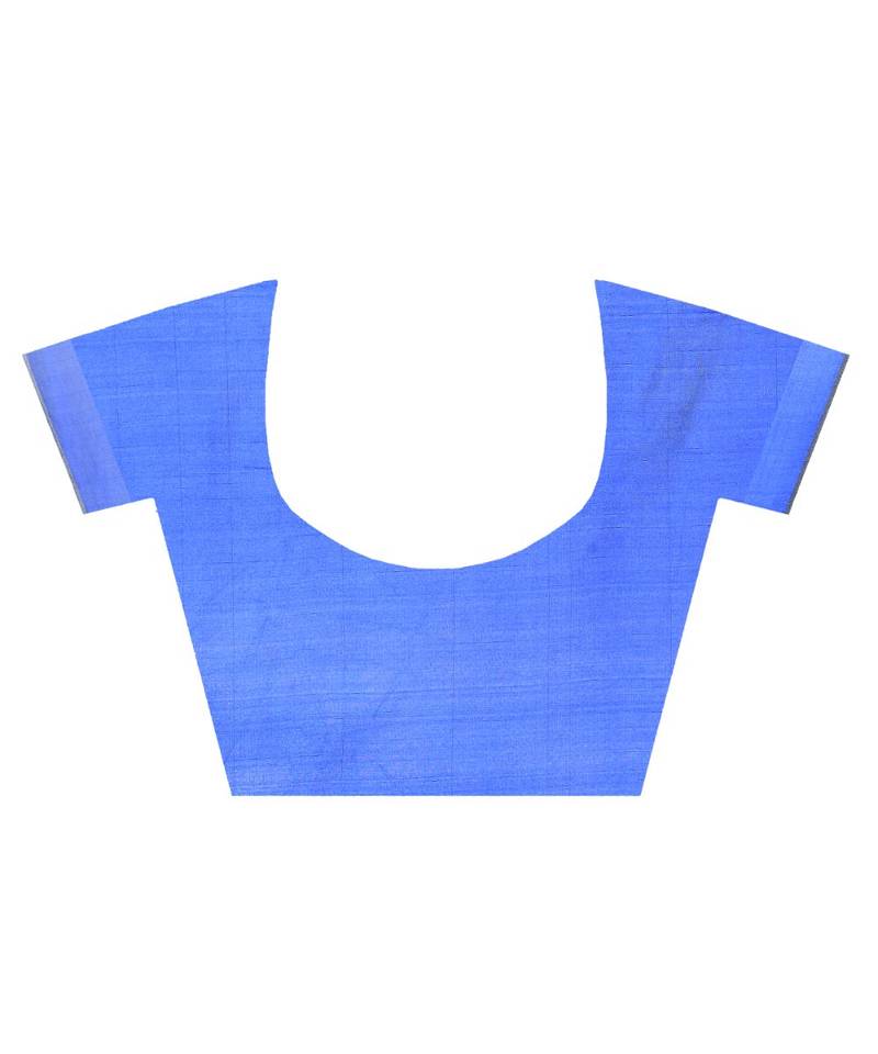 Royal Blue Women  Cotton Blend Zari Work Fancy Banarasi Saree