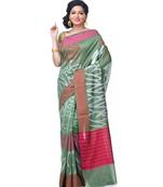 Mehandi Women  Chanderi Resham Work Fancy Banarasi Saree