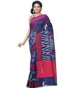 Navi Blue Women  Chanderi Resham Work Fancy Banarasi Saree