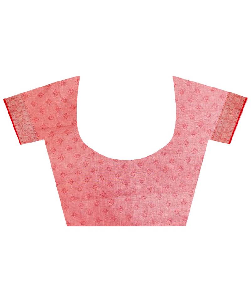 Red Women  Chanderi Resham Work Fancy Banarasi Saree