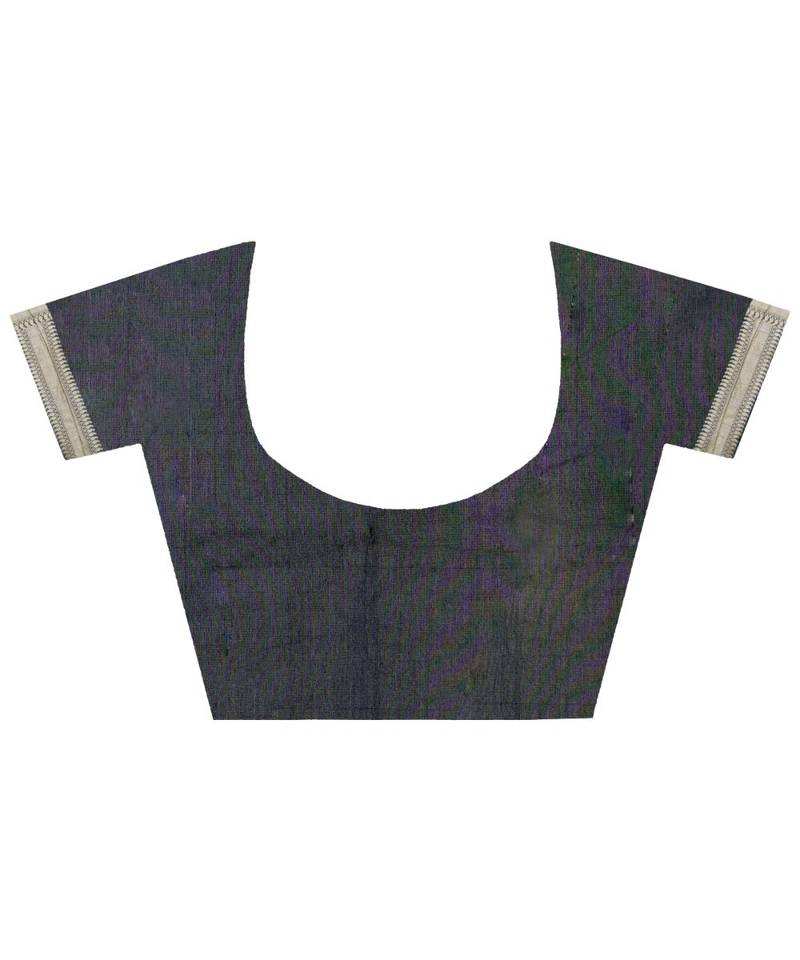 Blue Women  Cotton Blend Zari Work Fancy Banarasi Saree