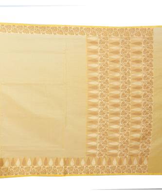 Green Woman Cotton Silk Blend Kota Check Banarasi Saree 3