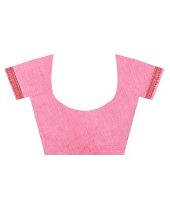 Strawberry Woman's Cotton Silk  Banarasi Saree 4