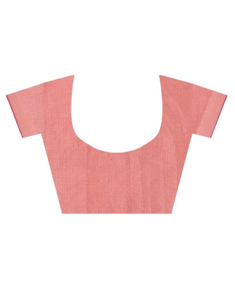 Orange Woman Cotton Silk Blend  Banarasi Saree