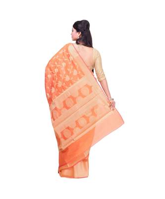 Mustard Woman Mercerize Cotton Silk Banarasi Saree 2