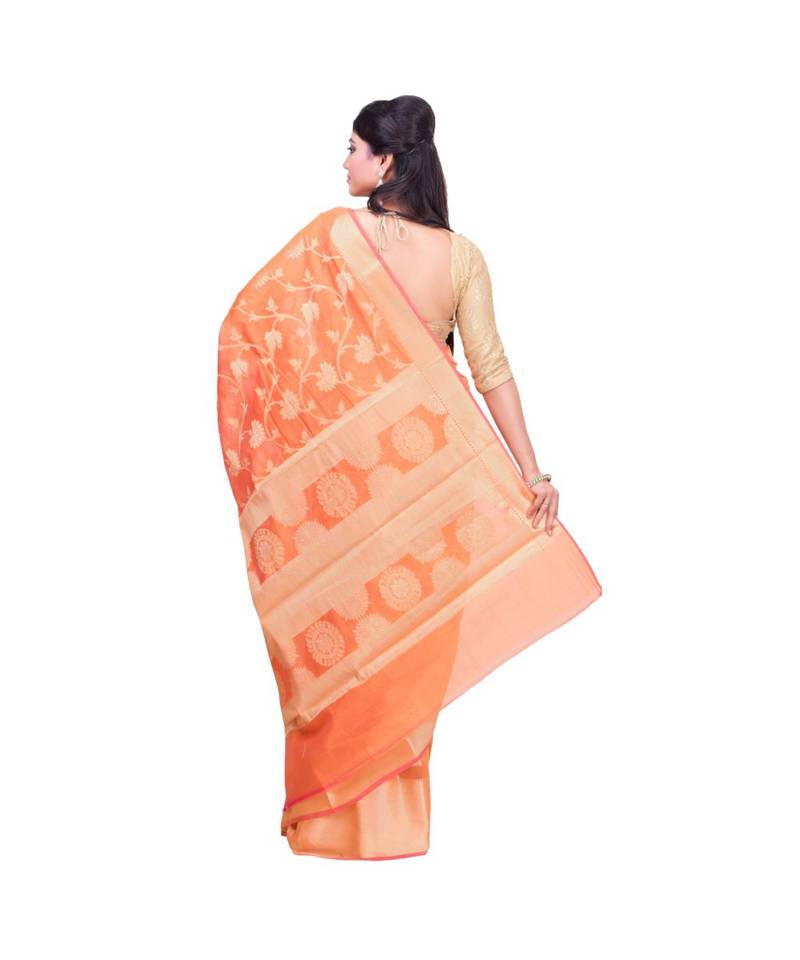 Mustard Woman Mercerize Cotton Silk Banarasi Saree