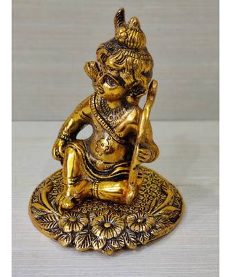 Golden Oxidized Antique Look Metallic Bal Roop Ram Bhagwan Idol With Bow And Arrow 2