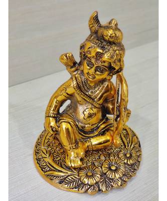 Golden Oxidized Antique Look Metallic Bal Roop Ram Bhagwan Idol With Bow And Arrow 3