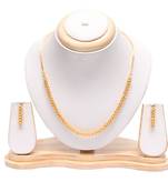 Golden designer short chain with earrings