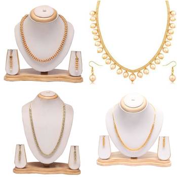 Beautiful short chain and earrings set - combo set 1