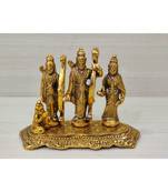 Handcrafted Golden Oxidized Antique Look Metallic Lord Rama Darbar Idol
