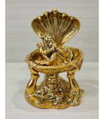 Handcrafted Golden Oxidized Antique Look Metallic Lord Krishna Baal Roop With Vasudeva Janmashtmi Gift