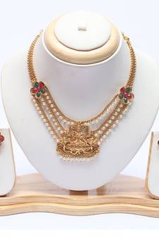 South Indian temple jewellery short necklace set