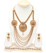 Multicolour multilayer jalebi design necklace set
