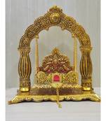 Handcrafted Golden Oxidized Antique Look Metallic Nand Gopal Palna Jhula