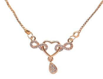 Rose gold heart shaped pendent with chain 1